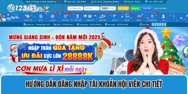 Hướng dẫn đăng nhập tài khoản hội viên chi tiết